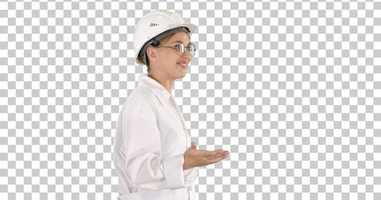 Free download Young Scientist in Lab Coat and Hardhat Walking and Saying Something | Stock Footage - Envato elements video and edit with RedcoolMedia movie maker MovieStudio video editor online and AudioStudio audio editor onlin