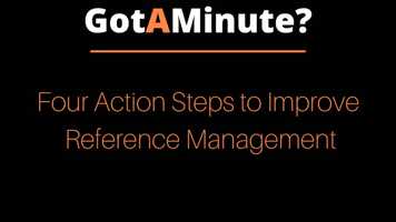 Free download Your References:  4 Action Steps to Improve Reference Management video and edit with RedcoolMedia movie maker MovieStudio video editor online and AudioStudio audio editor onlin