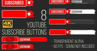 Free download Youtube Subscribe Button 4K | Motion Graphics - Envato elements video and edit with RedcoolMedia movie maker MovieStudio video editor online and AudioStudio audio editor onlin