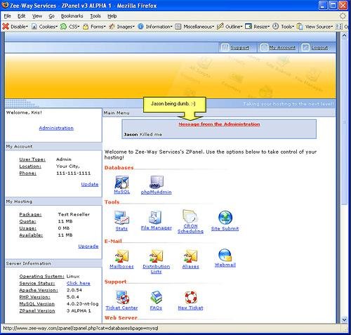 Download web tool or web app Zpanel Online