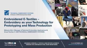 Free download ZSK TECHNICAL EMBROIDERY SYSTEMS | Embroidered E-Textiles  Embroidery as your Technology for... | 13 Oct 2021 | 5 min video and edit with RedcoolMedia movie maker MovieStudio video editor online and AudioStudio audio editor onlin