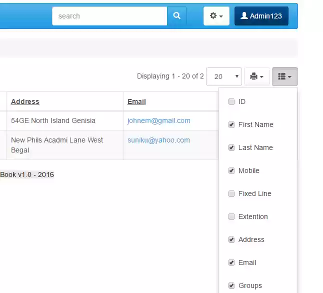 Download web tool or web app Address Book Express - Contact Manager