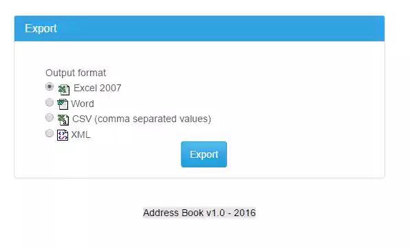 Download web tool or web app Address Book Express - Contact Manager