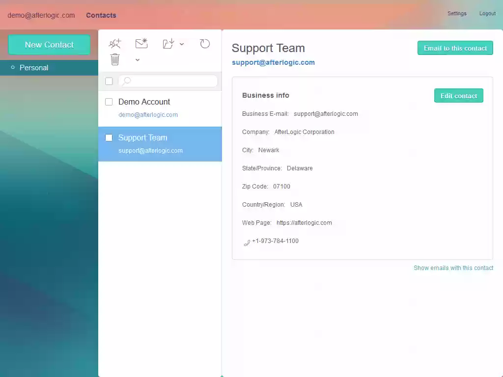 AfterLogic WebMail Lite 8