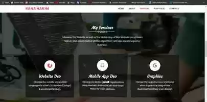Free download Animated Single page Portfolio website video and edit with RedcoolMedia movie maker MovieStudio video editor online and AudioStudio audio editor onlin