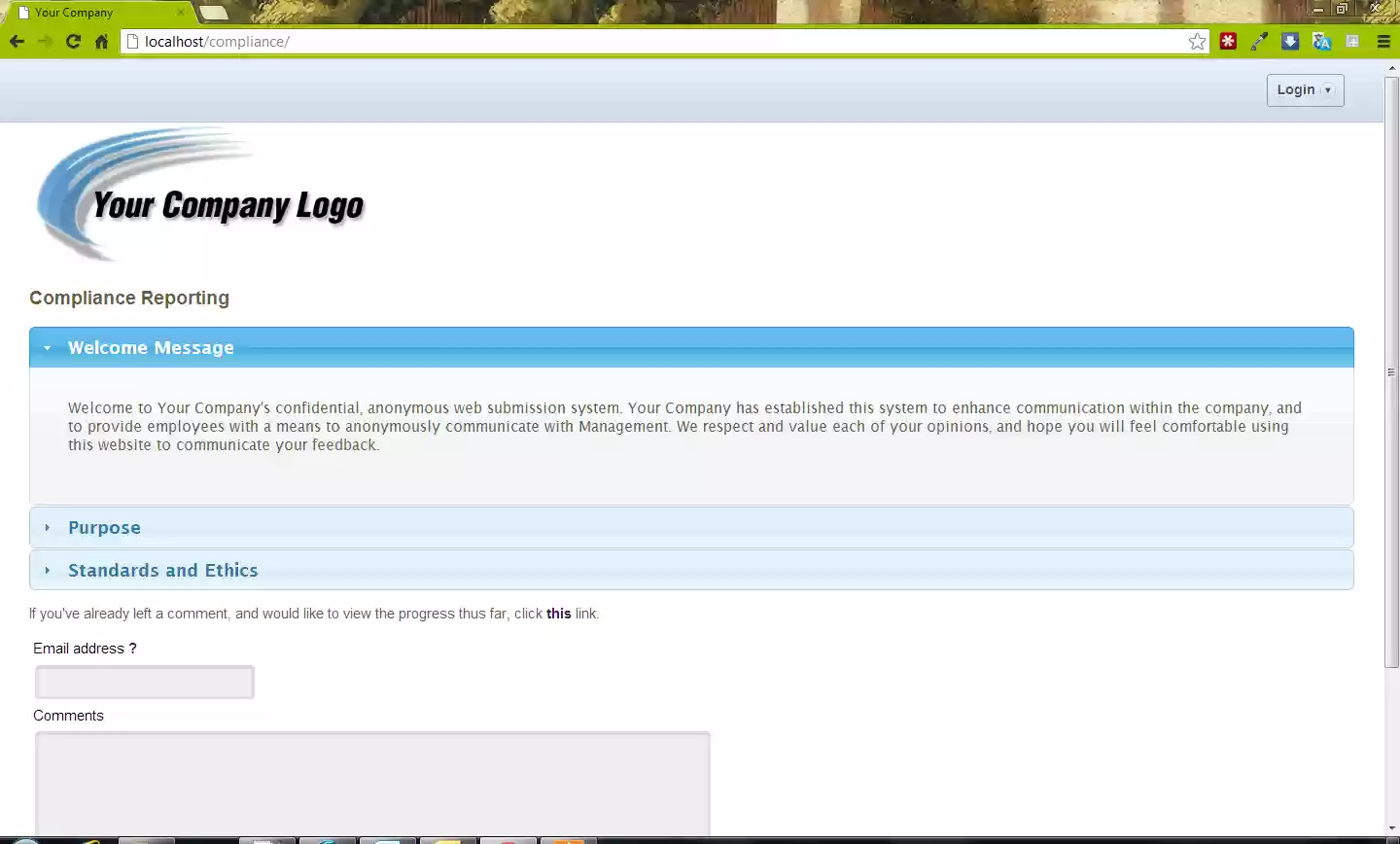Download web tool or web app Anonymous Compliance Reporting Download web tool or web app Anonymous Compliance Reporting