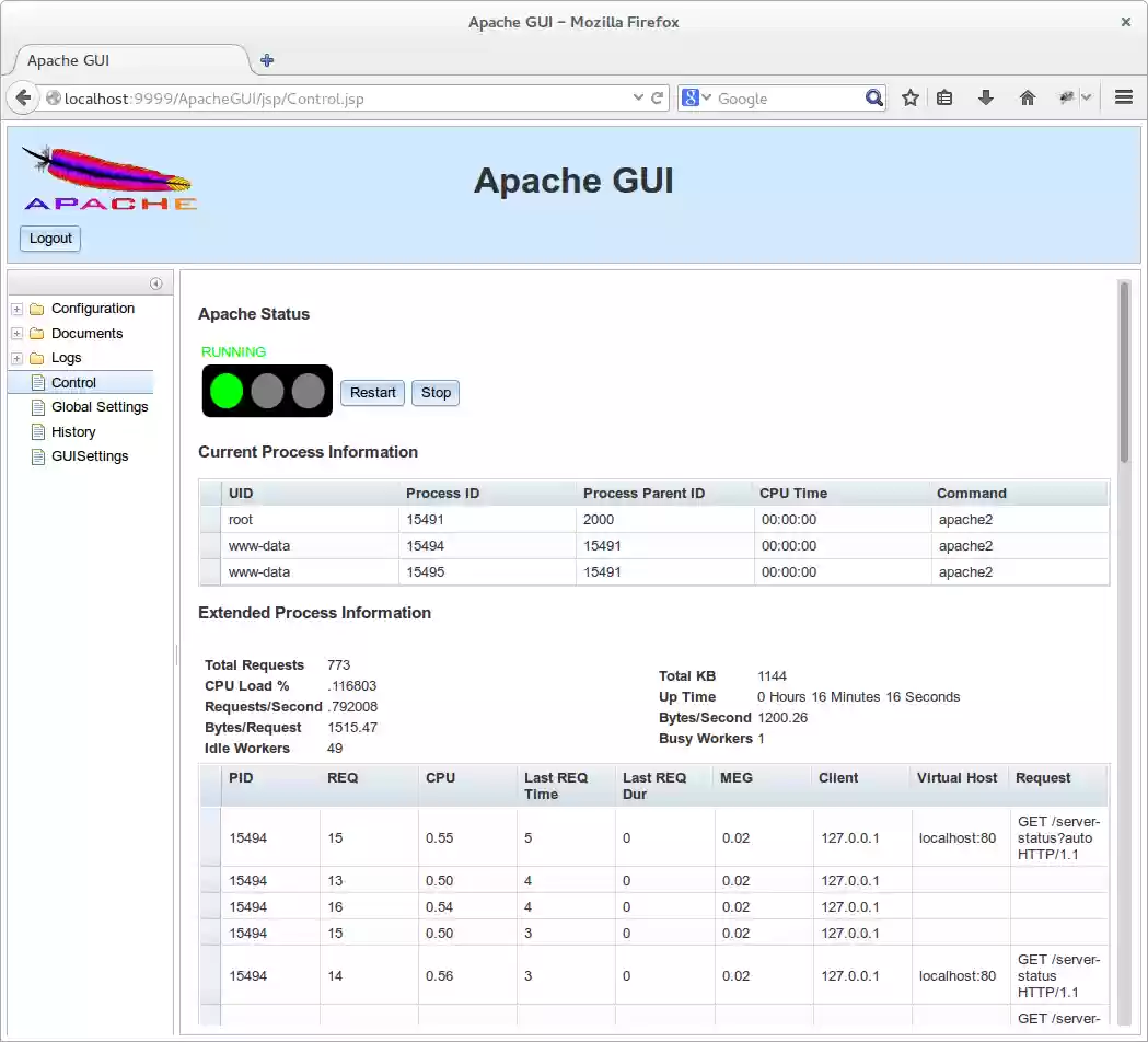 Download web tool or web app Apache GUI