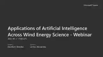 Free download Applications of Artificial Intelligence Across Wind Energy Science - Webinar video and edit with RedcoolMedia movie maker MovieStudio video editor online and AudioStudio audio editor onlin