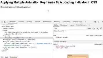 Free download Applying Multiple Animation Keyframes To A Loading Indicator In CSS video and edit with RedcoolMedia movie maker MovieStudio video editor online and AudioStudio audio editor onlin