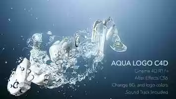 Aqua Logo C4D Animation | Cinema 4D Templates - Videohive