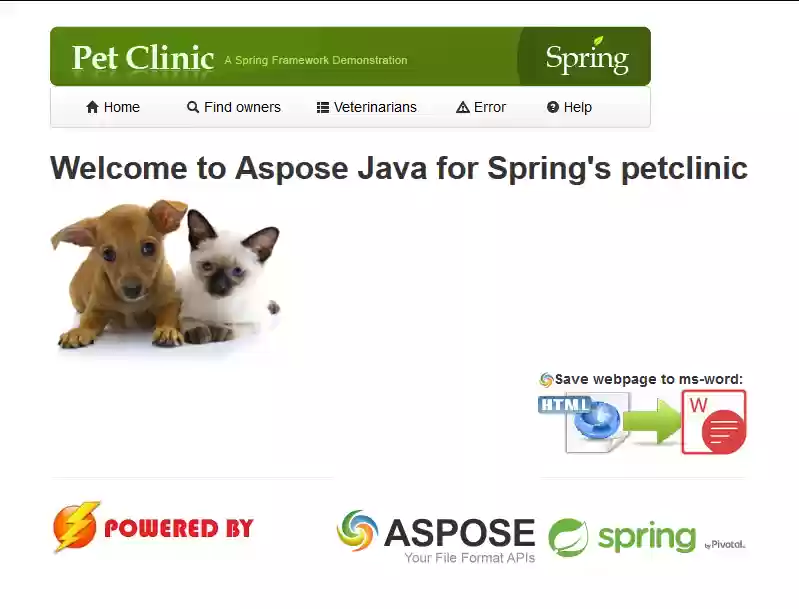 Download web tool or web app Aspose for Spring.Java Download web tool or web app Aspose for Spring.Java