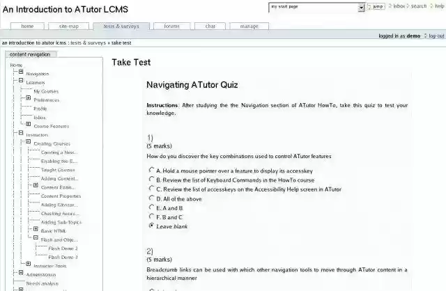 Download web tool or web app ATutor (Learning Management System) Download web tool or web app ATutor (Learning Management System)