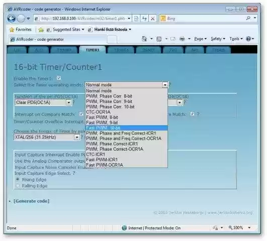 Download web tool or web app AVRcoder
