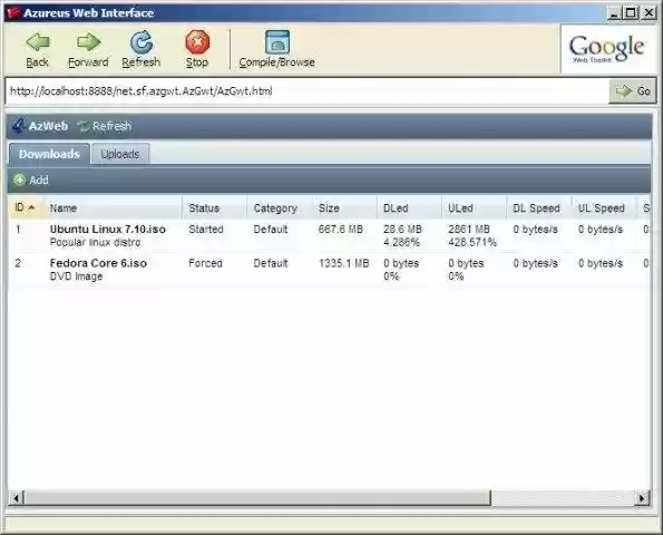 Download web tool or web app Azureus GWT Interface