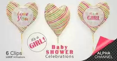 Free download Baby Shower Celebration - Baby Girl | Motion Graphics - Envato elements video and edit with RedcoolMedia movie maker MovieStudio video editor online and AudioStudio audio editor onlin