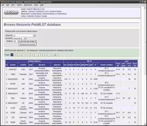 Download web tool or web app BIGSdb
