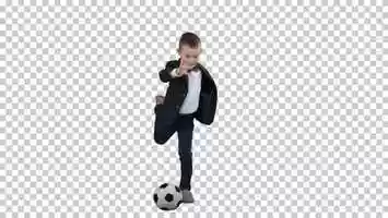 Free download Boy in a formal suit kicking football, Alpha Channel | Stock Footage - Videohive video and edit with RedcoolMedia movie maker MovieStudio video editor online and AudioStudio audio editor onlin