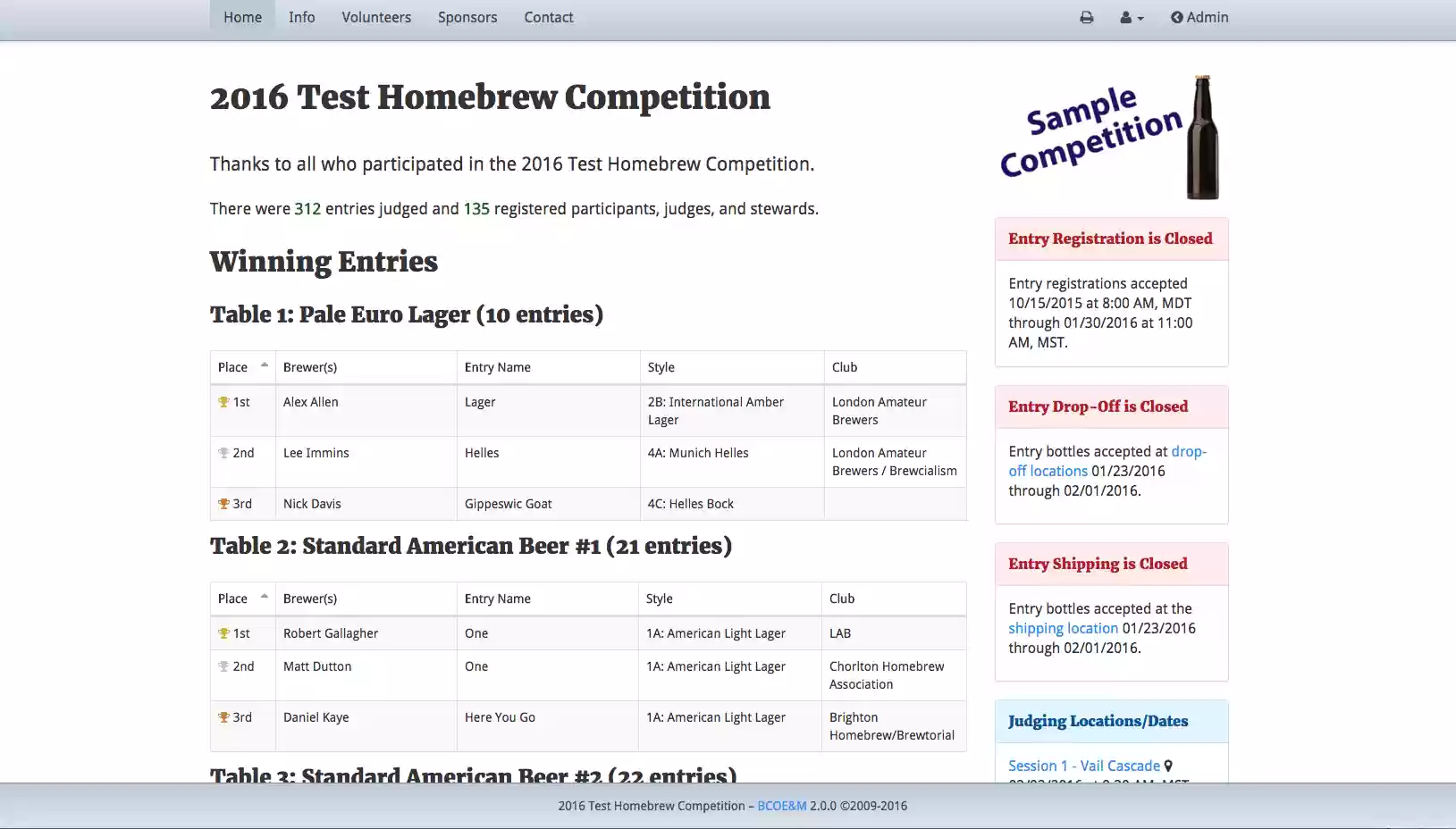 Download web tool or web app Brew Competition Online Entry Mgmt. Download web tool or web app Brew Competition Online Entry Mgmt.