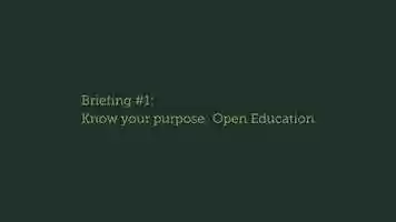 Free download Briefing #1: Know your purpose: Open Education video and edit with RedcoolMedia movie maker MovieStudio video editor online and AudioStudio audio editor onlin