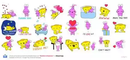 Free download Buniboo  Bearuloo Animated Stickers for Gboard video and edit with RedcoolMedia movie maker MovieStudio video editor online and AudioStudio audio editor onlin