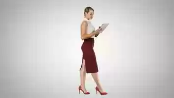 Free download Businesswoman using electronic tab walking on gradient background | Stock Footage - Videohive video and edit with RedcoolMedia movie maker MovieStudio video editor online and AudioStudio audio editor onlin