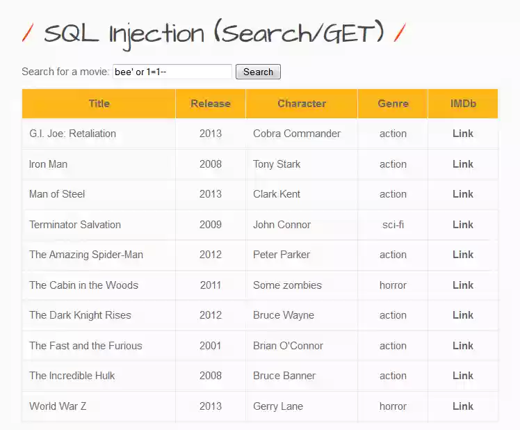 Download web tool or web app bWAPP