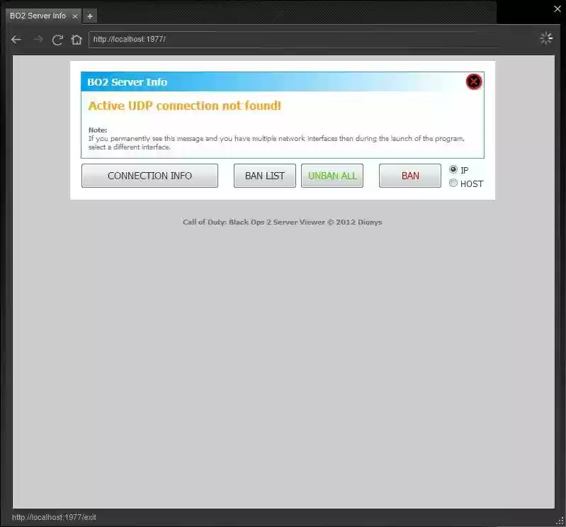 Download web tool or web app Call of Duty: Black Ops 2 Server Viewer