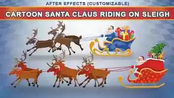 Free download Cartoon Santa Claus Riding On Sleigh | After Effects Project Files - Videohive template video and edit with RedcoolMedia movie maker MovieStudio video editor online and AudioStudio audio editor onlin