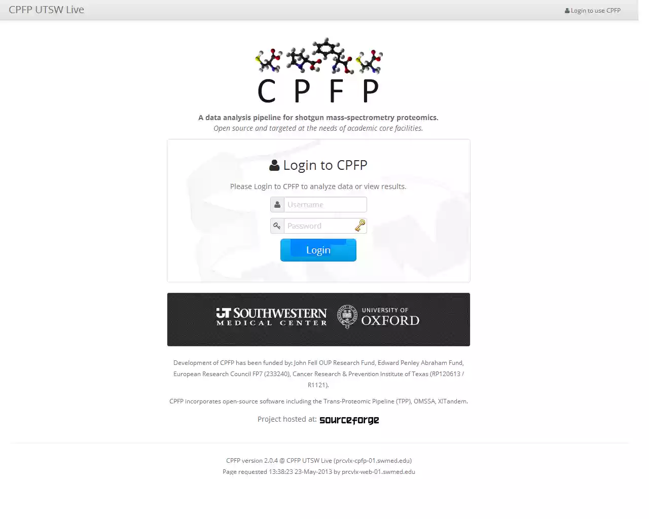 Download web tool or web app Central Proteomics Facilities Pipeline