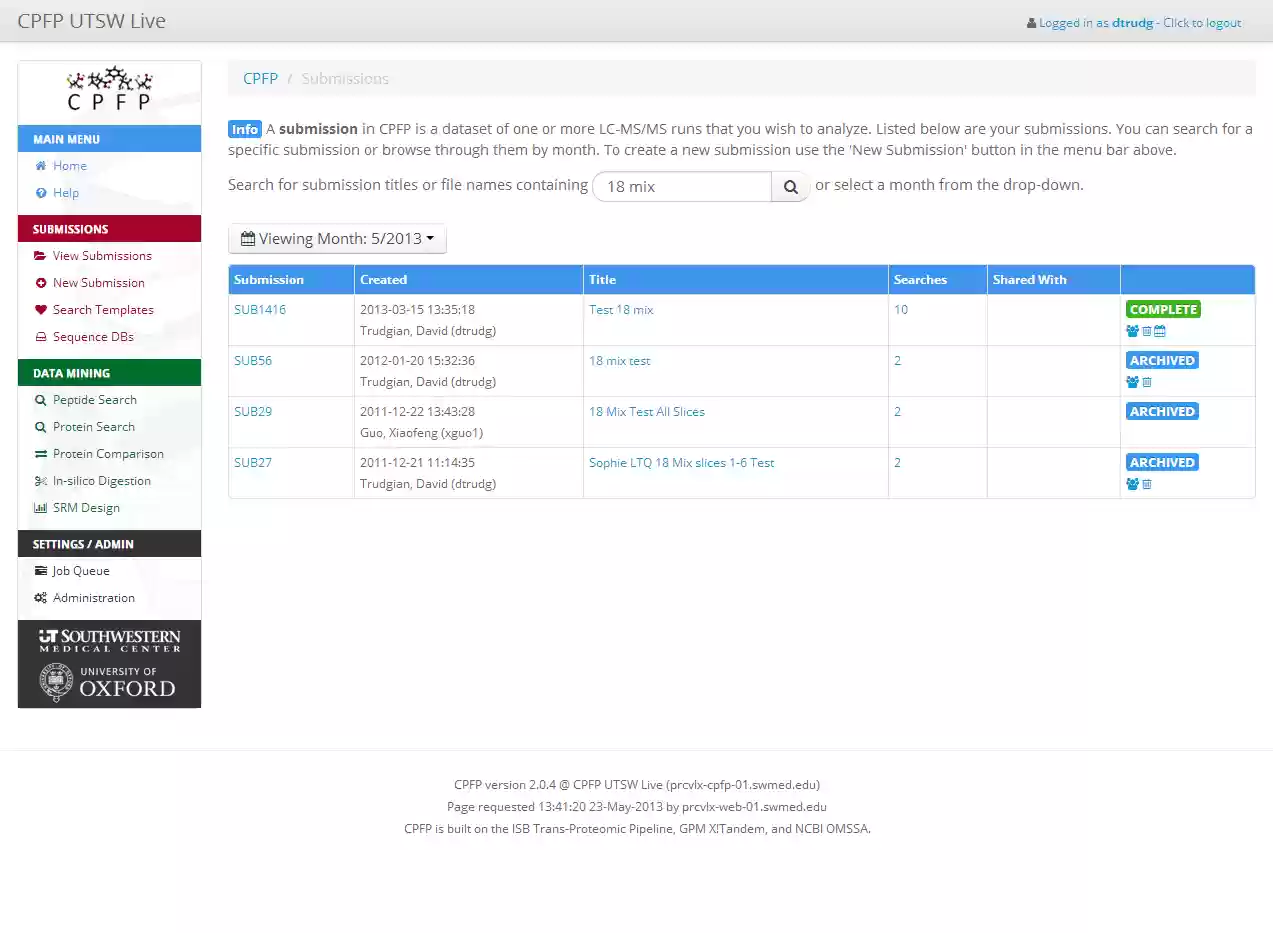 Download web tool or web app Central Proteomics Facilities Pipeline