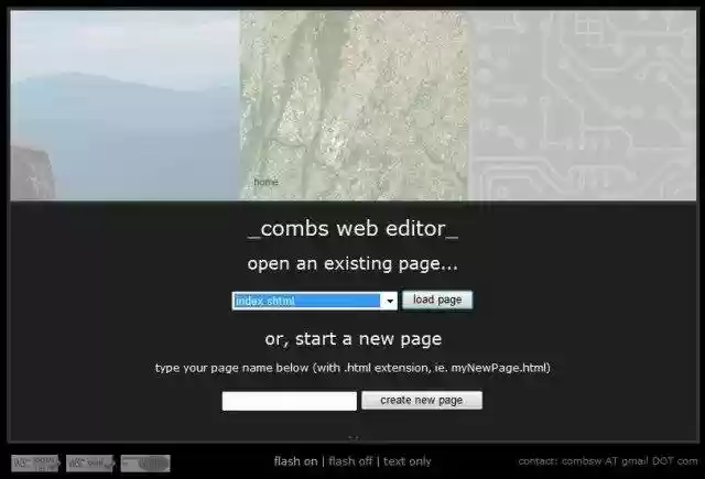Download web tool or web app Combs Web Editor (1-file PHP in-browser) Download web tool or web app Combs Web Editor (1-file PHP in-browser)