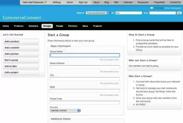Download web tool or web app ConcourseConnect