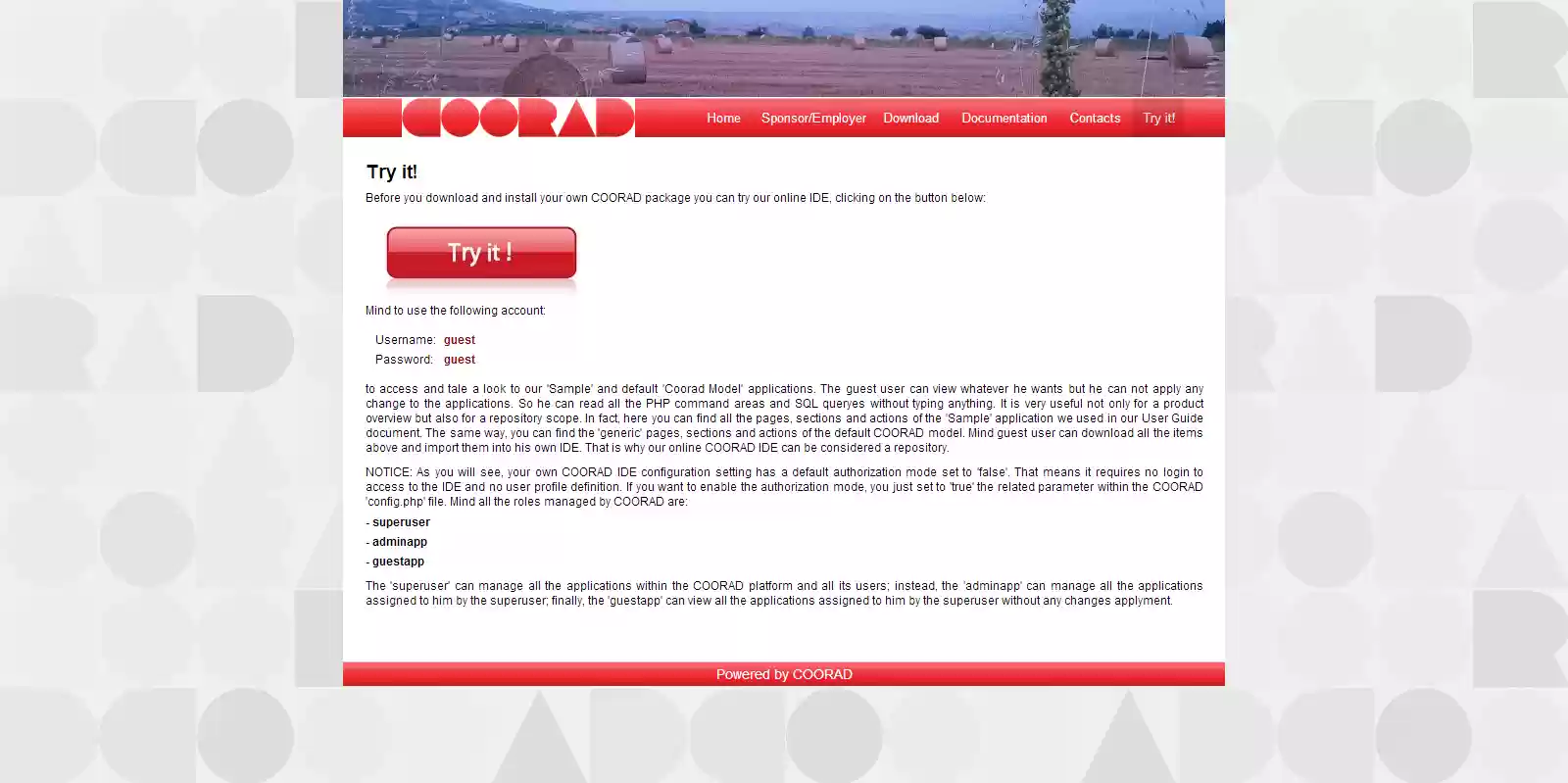 Download web tool or web app COORAD