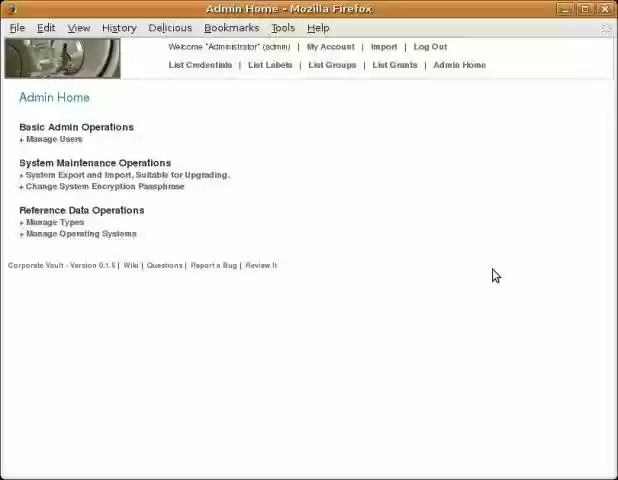 Download web tool or web app corporatevault