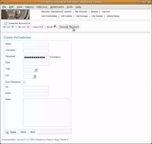Download web tool or web app corporatevault