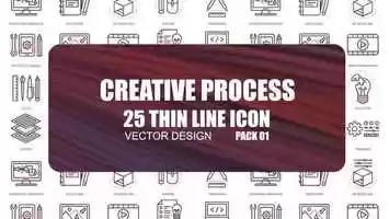 Free download Creative Process  Thin Line Icons | After Effects Project Files - Videohive template video and edit with RedcoolMedia movie maker MovieStudio video editor online and AudioStudio audio editor onlin