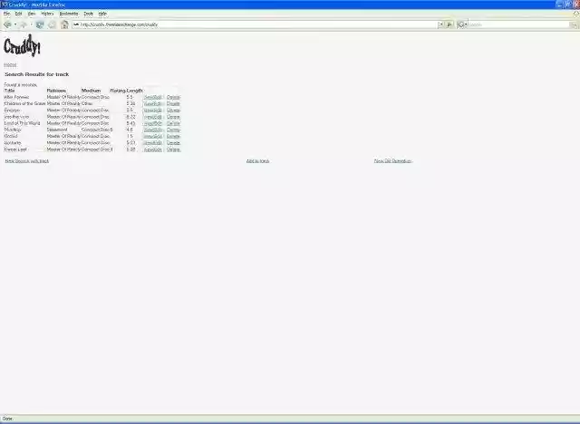 Download web tool or web app Cruddy! Download web tool or web app Cruddy!