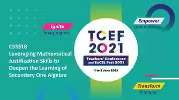 Free download CS3318 Leveraging Mathematical Justification Skills to Deepen the Learning of Secondary One Algebra video and edit with RedcoolMedia movie maker MovieStudio video editor online and AudioStudio audio editor onlin