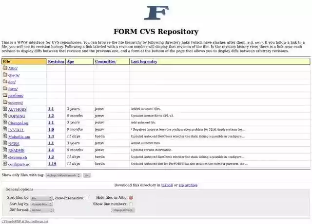 Download web tool or web app CVSweb-PHP