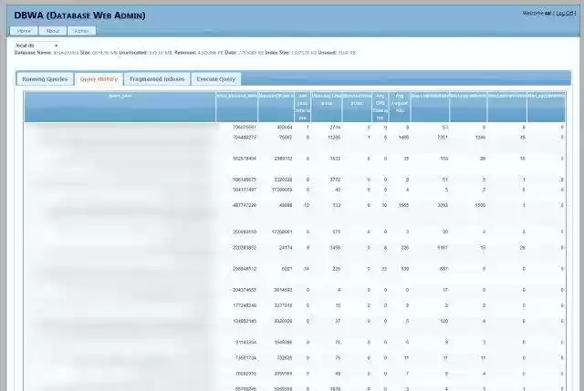Download web tool or web app Database Web Admin