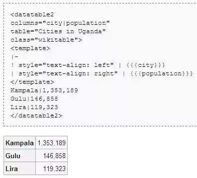 Download web tool or web app DataTable2 Extension