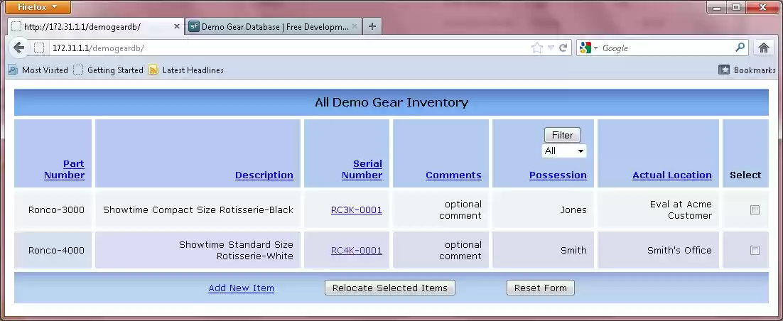Download web tool or web app Demo Gear Database Download web tool or web app Demo Gear Database