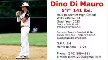 Free download Dino Di Mauro - Class of 2023 - College Baseball Middle Infield Prospect video and edit with RedcoolMedia movie maker MovieStudio video editor online and AudioStudio audio editor onlin