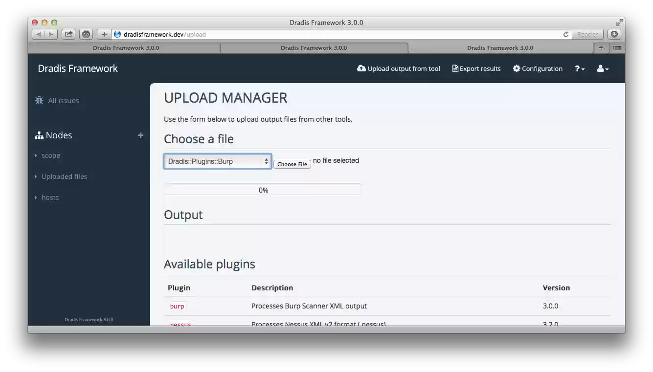 Download web tool or web app Dradis Framework