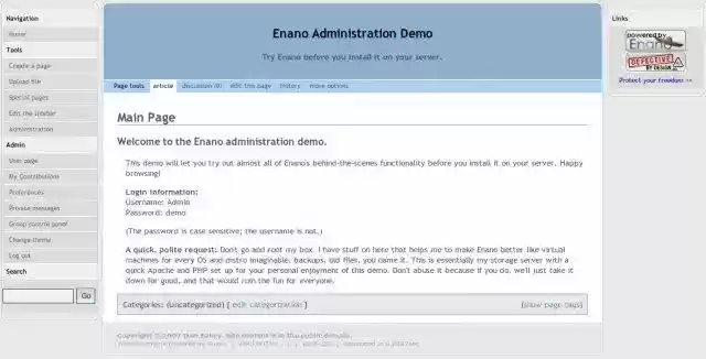 Download web tool or web app Enano CMS Download web tool or web app Enano CMS