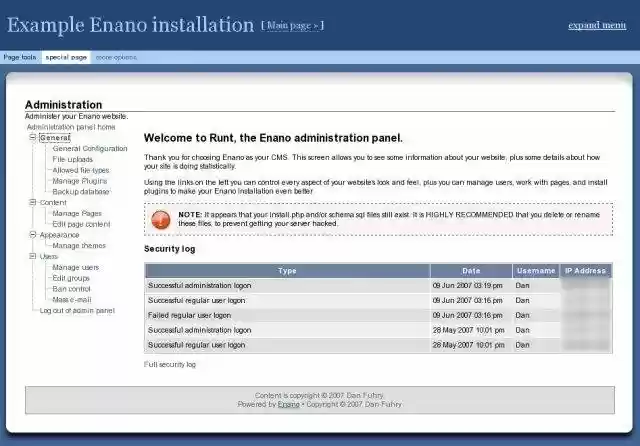 Download web tool or web app Enano CMS Download web tool or web app Enano CMS
