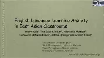 Free download English Language Learning Anxiety in East Asian Classrooms video and edit with RedcoolMedia movie maker MovieStudio video editor online and AudioStudio audio editor onlin