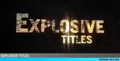 Free download Explosive Titles Trailer HD | After Effects Project Files - Videohive template video and edit with RedcoolMedia movie maker MovieStudio video editor online and AudioStudio audio editor onlin