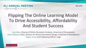 Free download Flipping the Online Learning Model To Drive Accessibility, Affordability, and Student Success video and edit with RedcoolMedia movie maker MovieStudio video editor online and AudioStudio audio editor onlin