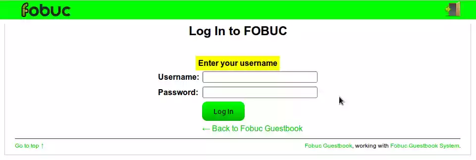 Download web tool or web app Fobuc Guestbook